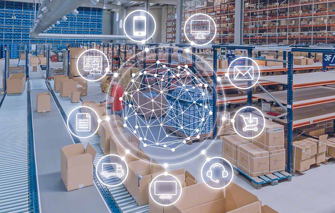 Het beste WMS-systeem is verbonden met de informatie softwarepakketten die in het magazijn worden gebruikt Het beste WMS-systeem is verbonden met de informatie softwarepakketten die in het magazijn worden gebruikt