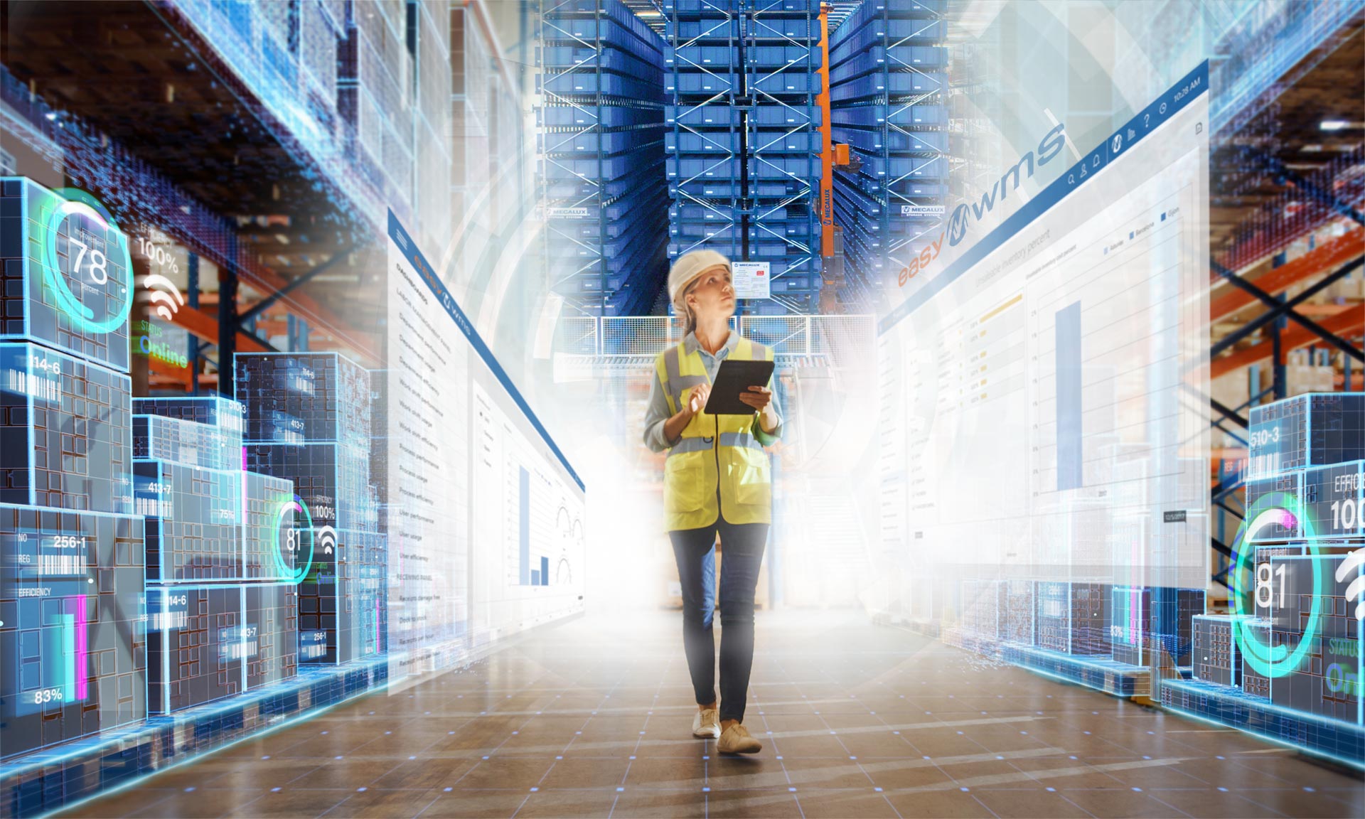 Un entrepôt digital utilise la technologie et l'automatisation pour optimiser les processus Un entrepôt digital utilise la technologie et l'automatisation pour optimiser les processus