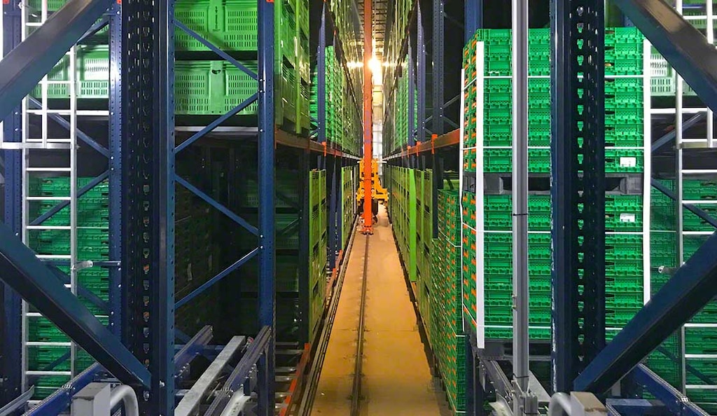 L’entrepôt automatisé à température réfrigérée de Kiwi Greensun au Portugal