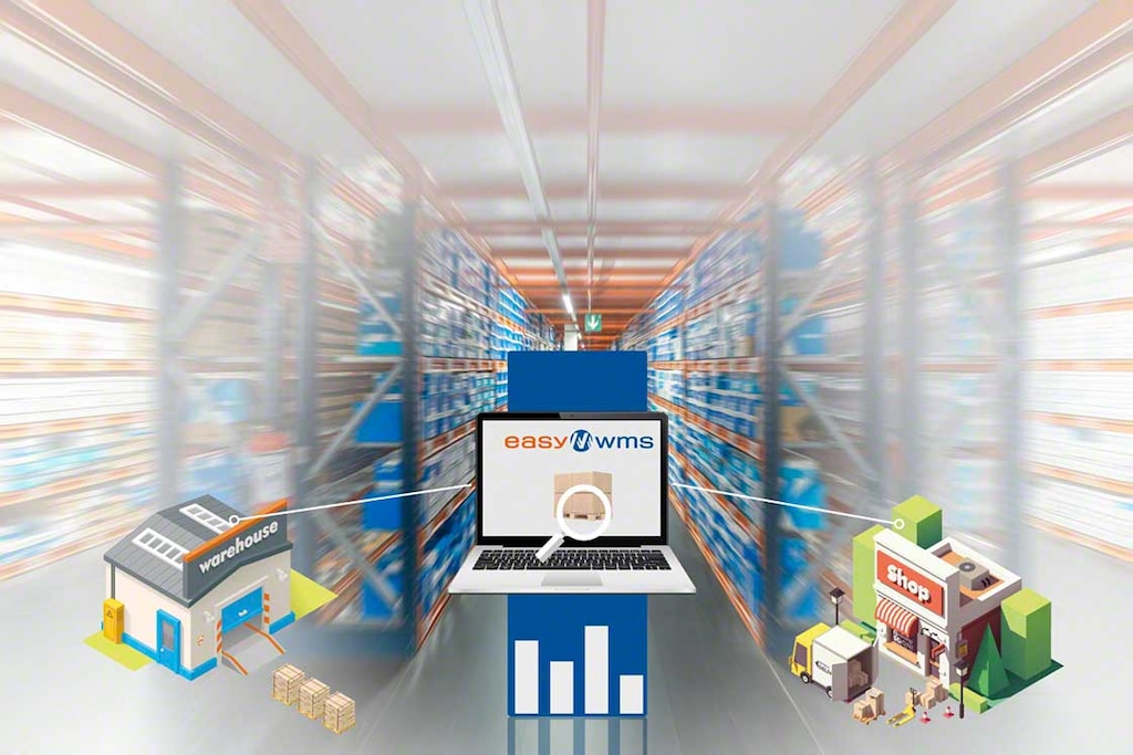 Le module Intégration Marketplace & Plateformes E-commerce de Mecalux est l’outil idéal pour synchroniser le stock de l’entrepôt avec celui indiqué sur le site de vente en ligne.