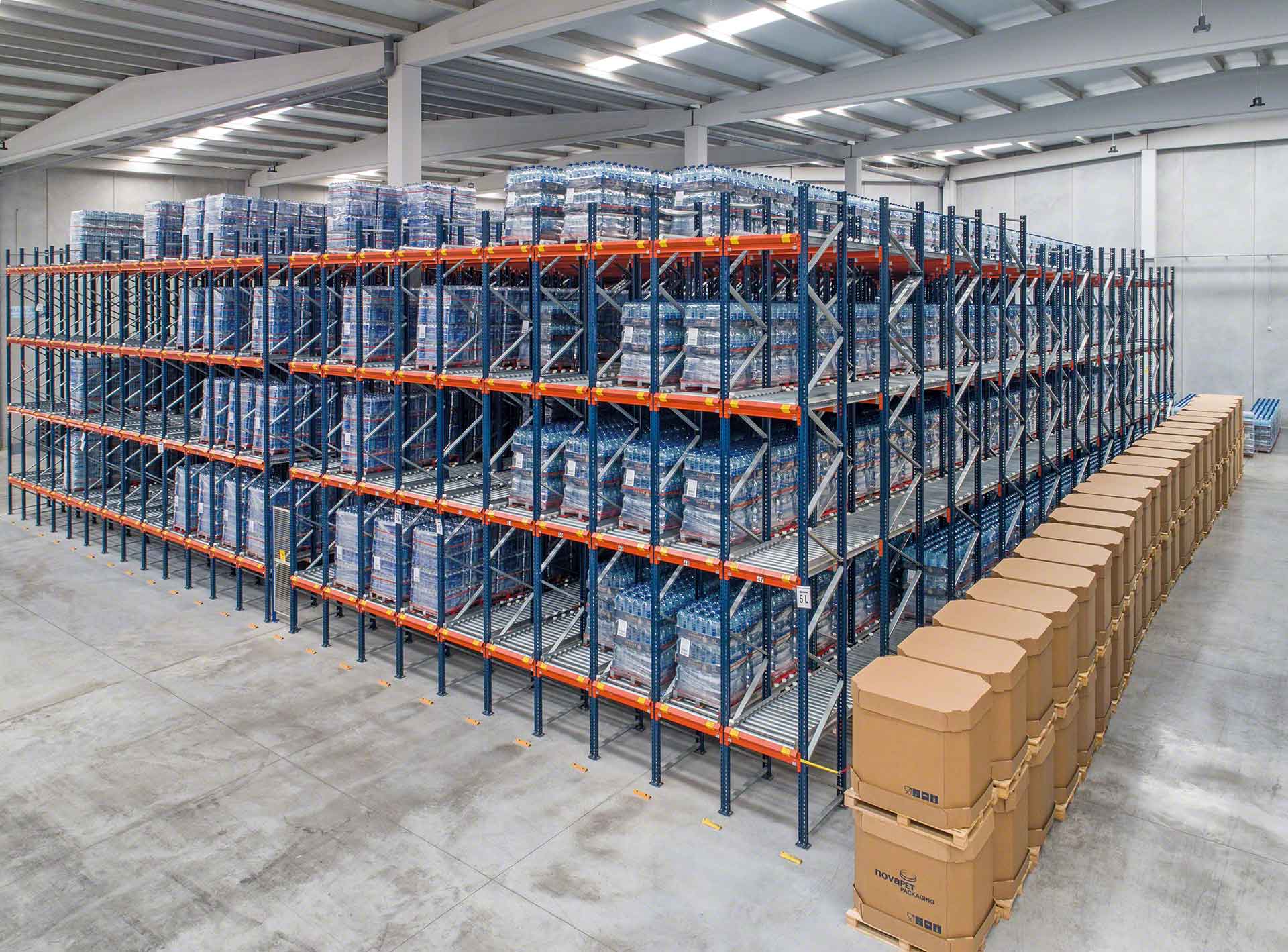 Magazijn met dynamische opslagsystemen Magazijn met dynamische opslagsystemen