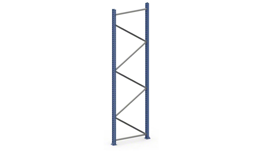 Ladders of jukken zorgen voor de verticaliteit van metalen magazijnstellingen