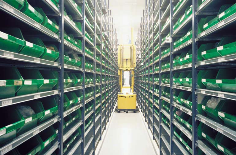 Magazijn voor een producent van elektronische componenten