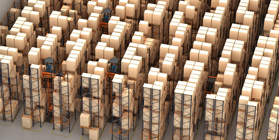 Het magazijn voor pallets van de logistieke dienstverlener Barsan in België