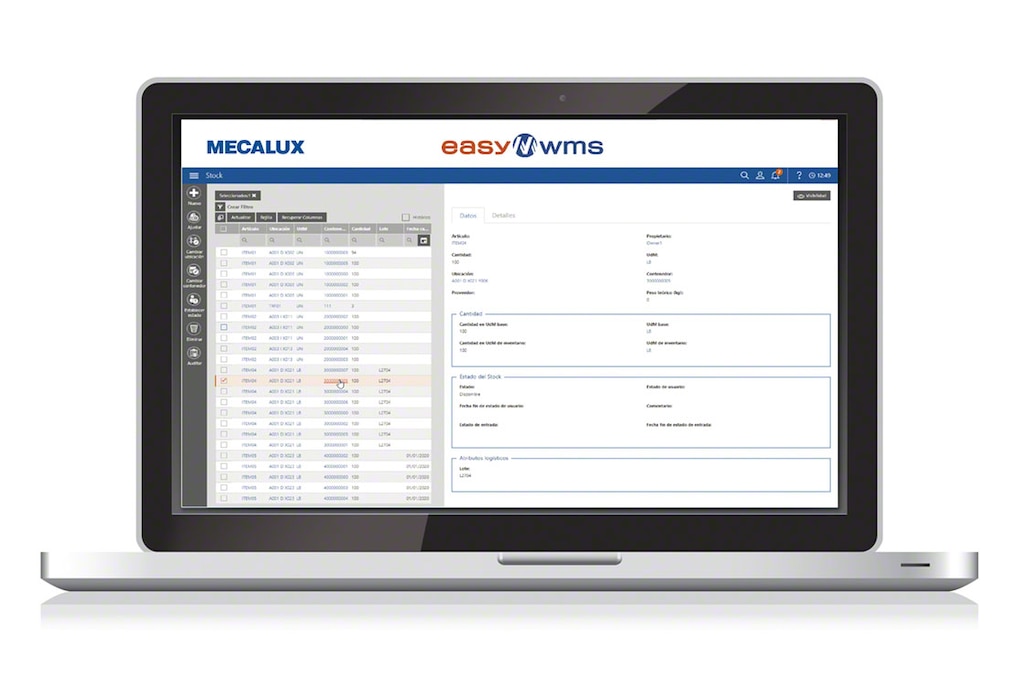 Easy WMS van Mecalux is in staat om de tellingen te organiseren