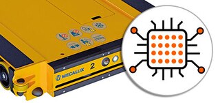De Pallet Shuttle trolley heeft een geïntegreerd PLC-besturingssysteem aan boord