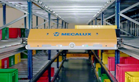 Shuttlesysteem voor dozen en magazijnbakken Shuttlesysteem voor dozen en magazijnbakken