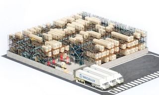 Het 3D automatisch Pallet Shuttle-systeem stroomlijnt de werking van magazijnen met een hoge omloopsnelheid Het 3D automatisch Pallet Shuttle-systeem stroomlijnt de werking van magazijnen met een hoge omloopsnelheid