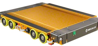 Met het hefplatform kunnen pallets binnen de kanalen worden vervoerd Met het hefplatform kunnen pallets binnen de kanalen worden vervoerd