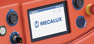 Elke AMR robot heeft een scherm waar de status en onderhoudstaken worden getoond