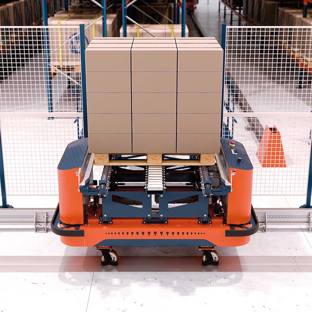 Le circuit de convoyeurs au sol est conçu selon les caractéristiques du site