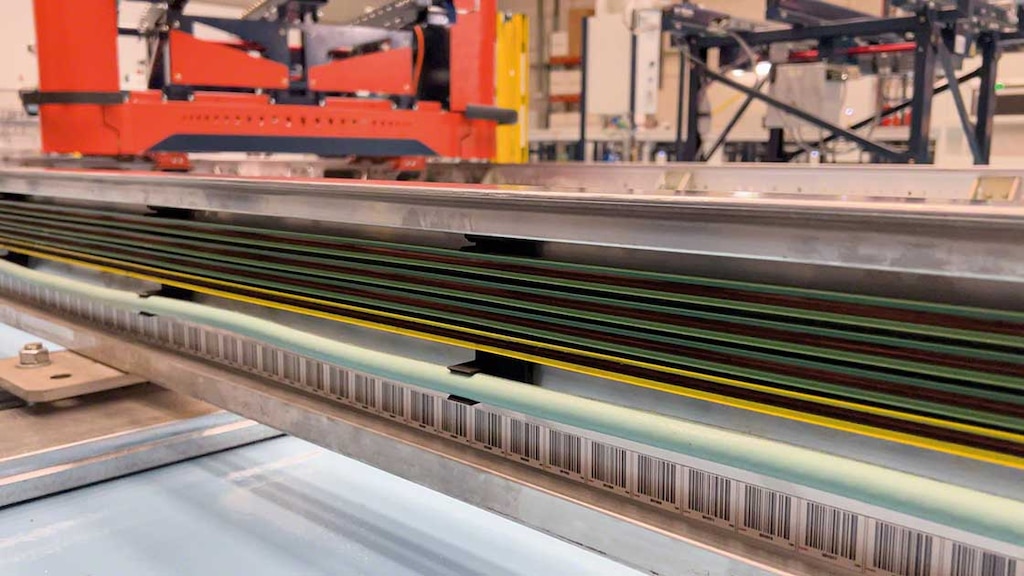 Un code-barres permet à chaque navette d’identifier sa position sur le circuit