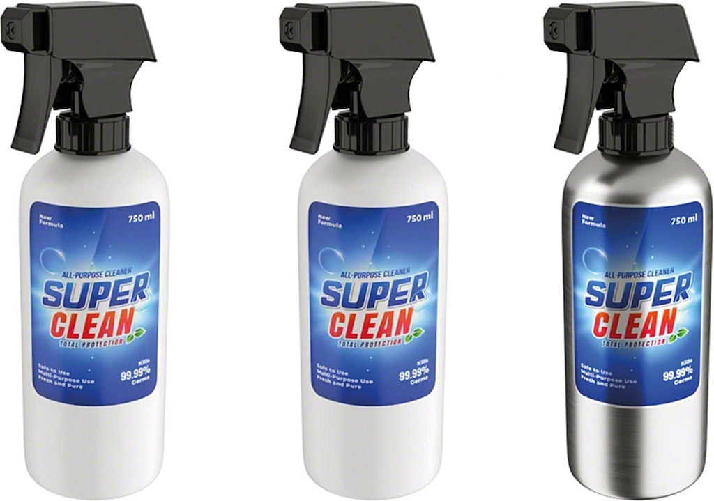 lacons à usage unique, réutilisables en plastique et en métal de l’étude 1