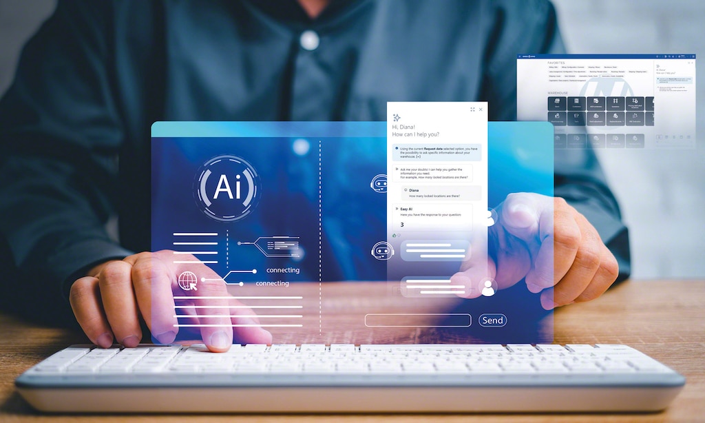 L’IA générative intégrée à Easy WMS répond naturellement aux demandes