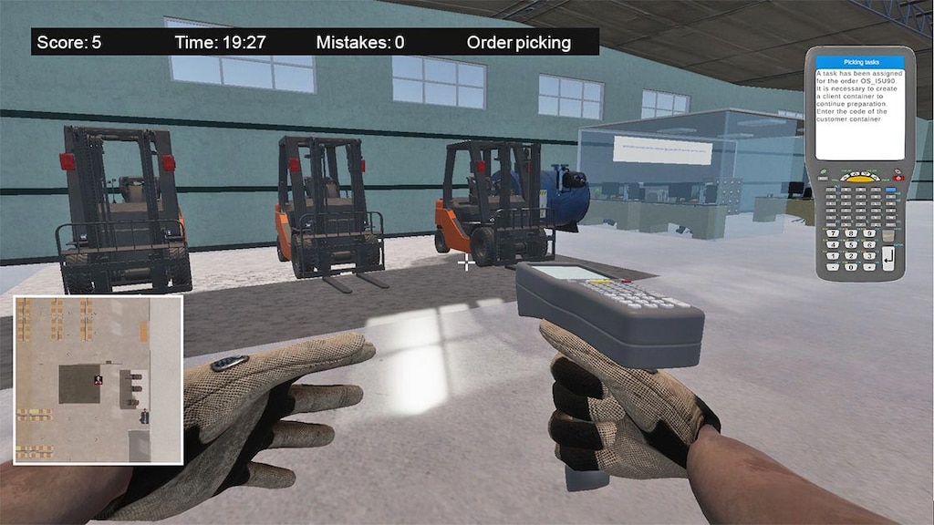 Dans le jeu vidéo, les opérateurs reçoivent des instructions via un terminal radiofréquence