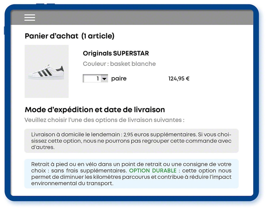 Exemple (enquête 2, prix élevé, informations sur le développement durable, supplément)