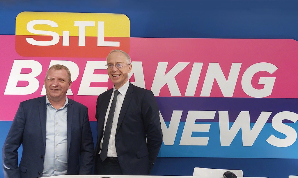 Régis Dindeleux, associé de KPMG Connected Tech, er Daniel Joly, directeur général de Mecalux France