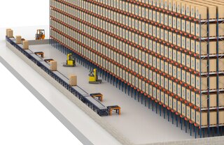 Les convoyeurs de palettes permettent de concevoir des circuits simples et droits