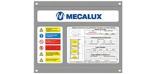 The safe load warning notice contains the technical details of the drive-in racking