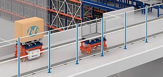 De veiligheidsomheining schermt het elektrisch Monorailsysteem af