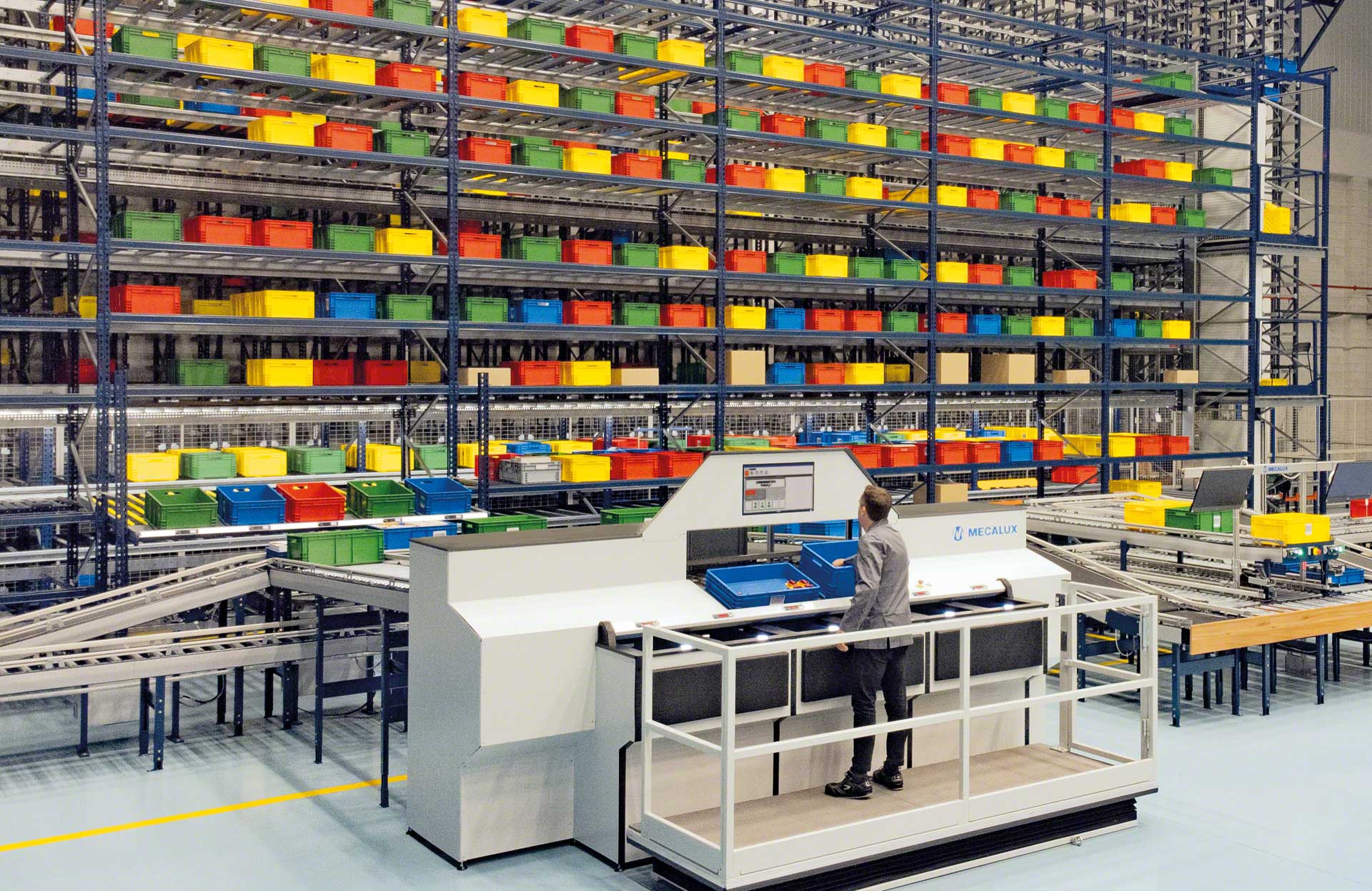 Het werkstation is ergonomisch ontworpen teneinde het orderpicken te vergemakkelijken