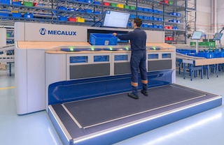 Het werkstation is ergonomisch ontworpen teneinde het orderpicken te vergemakkelijken