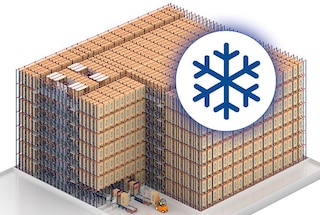 Le Pallet Shuttle Automatique 3D permet des économies d’énergie dans les entrepôts frigorifiques et de congélation