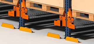 Protections frontales et latérales des rayonnages Pallet Shuttle