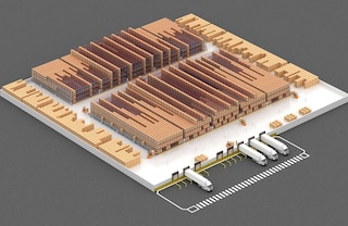 Le système Pallet Shuttle permet l'aménagement de canaux de stockage de grande profondeur