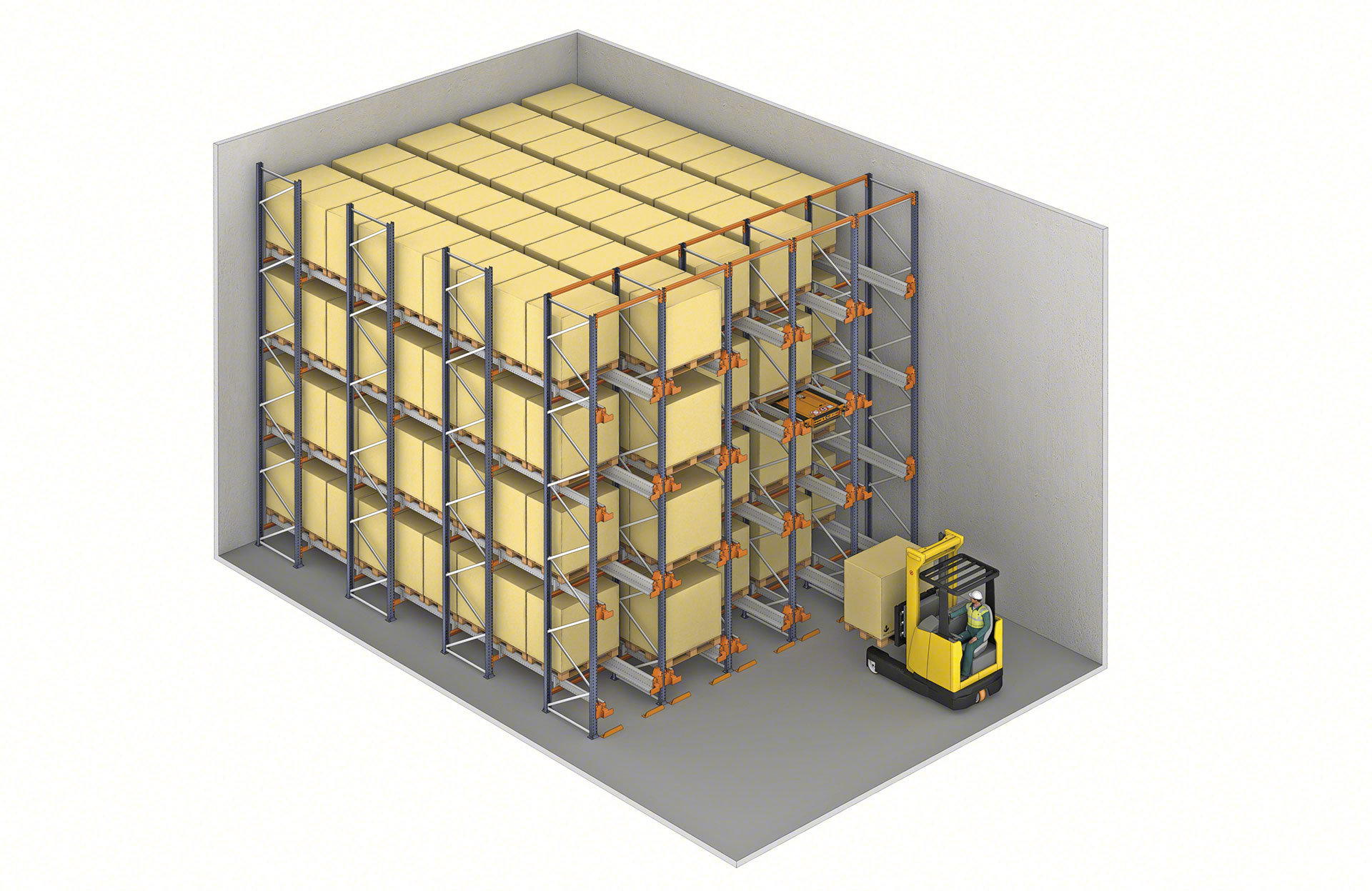 Pallet Shuttle Systeem (Shuttle Stellingen) - Mecalux.be
