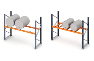 Houders voor de opslag van vaten op palletstellingen