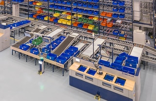 De orderpick robot valt perfect te integreren met verschillende geautomatiseerde magazijnsystemen