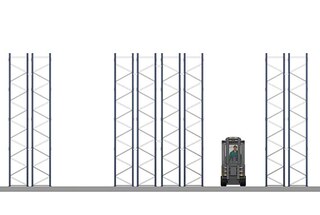 Rayonnage à palettes à double profondeur