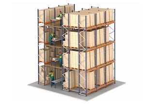 Des tours de picking formées de racks dynamiques peuvent être créées.