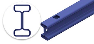 Les rails du rayonnage push-back servent au déplacement des chariots Les rails du rayonnage push-back servent au déplacement des chariots