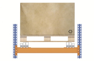 La configuration à chariots prévoit que les palettes reposent sur ceux-ci, à l’exception de la dernière, qui repose sur les rails