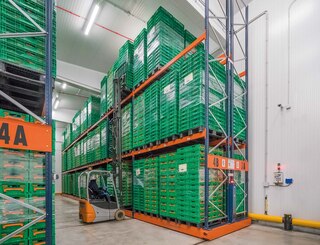 Verrijdbare stellingen kunnen worden gebruikt in koel- en diepvriesmagazijnen