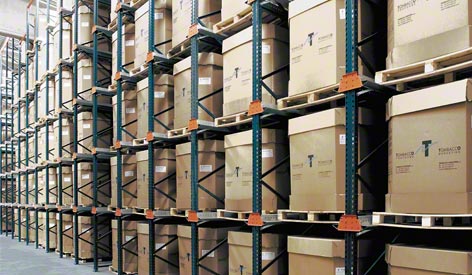 Rayonnage à palette par accumulation