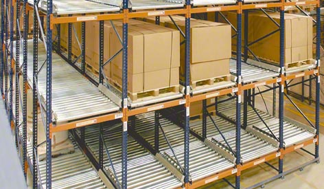 Rayonnage à palette dynamique